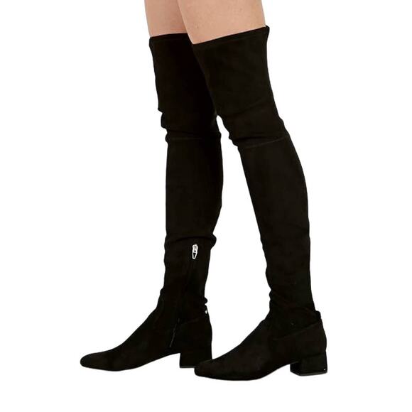 Dolce Vita Jimmy Boot Black Stella Suede Over the Knees Thigh High - Picture 1 of 12